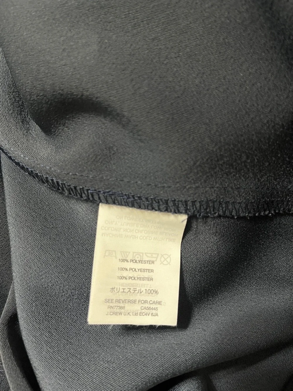 J. Crew Navy Tiered Bell Sleeve Blouse Size 8